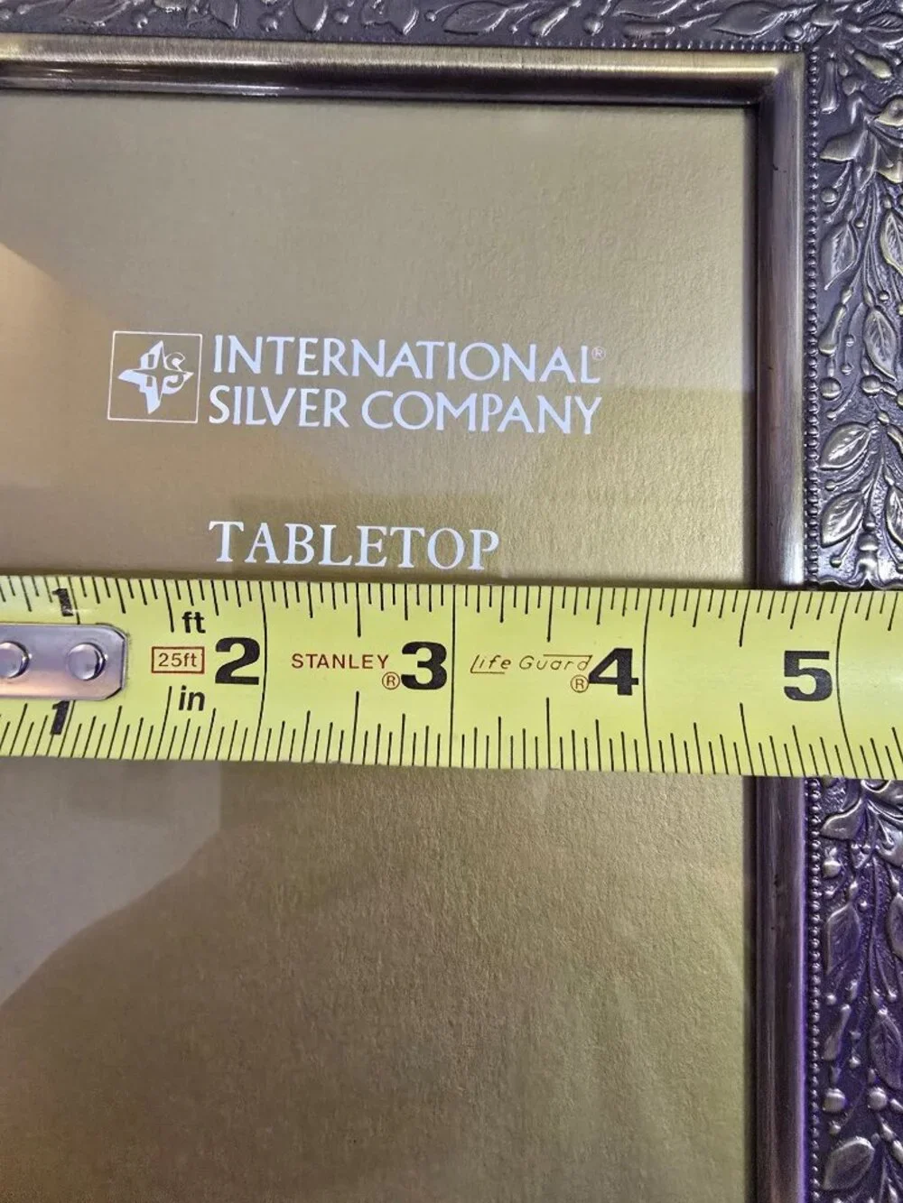 International Silver Tabletop Memories Ornate Picture Frame 5x7